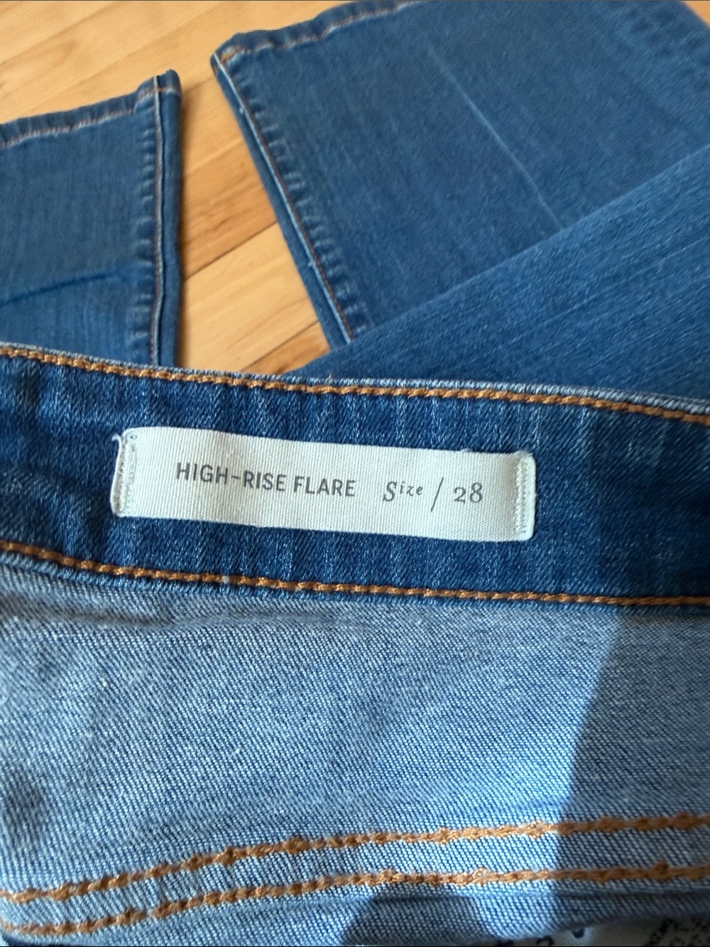 Pilcro and the Letterpress Deep Blue High-Rise Wide-Leg Jeans - Picture 10 of 11